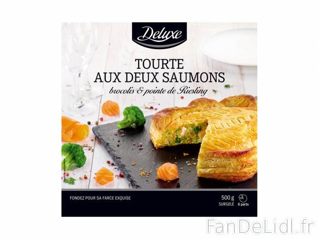 Tourte aux deux saumons, brocolis et pointe de Riesling , le prix 3.69 € 

Caractéristiques

- ...