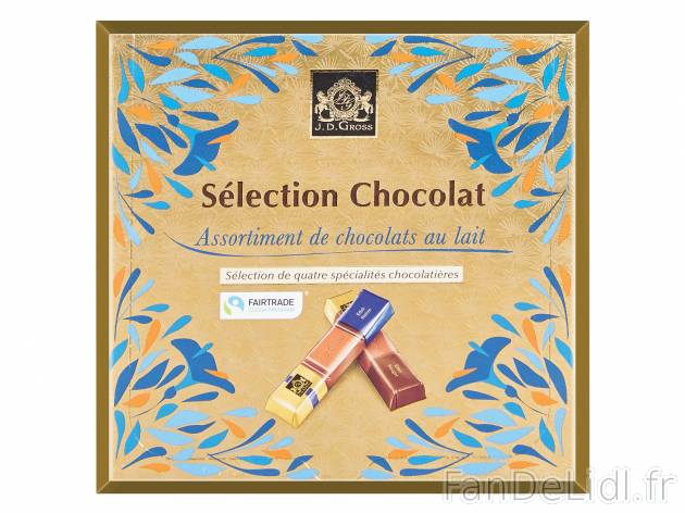 Sélection chocolat , le prix 2.79 €  
-  Inédit chez Lidl