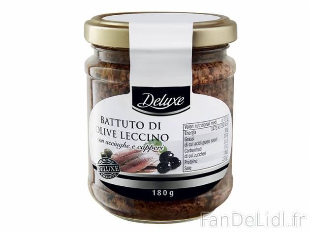 Pâte d&apos;olives Leccino à tartiner , prezzo 1.99 € per 180 g, 1 kg = ...