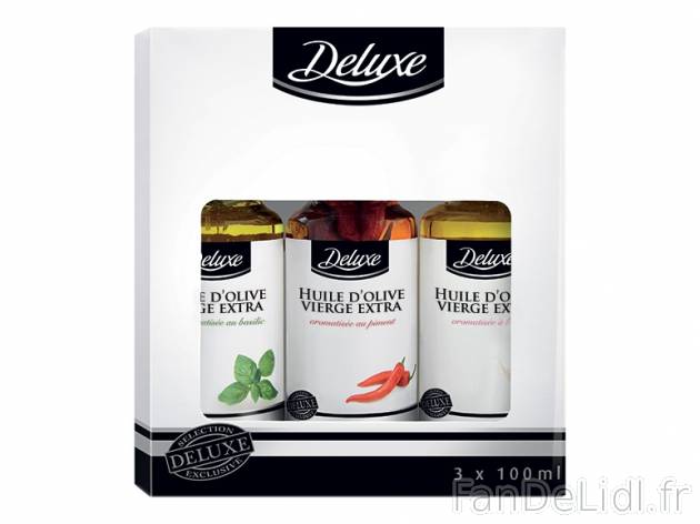 Assortiment de 3 huiles d&apos;olive aromatisées , prezzo 4.29 € per 300 ...