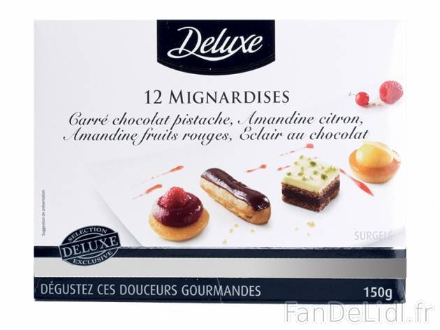 12 mignardises , prezzo 3.79 € per 150 g, 1 kg = 25,27 € EUR. 
- Assortiment ...