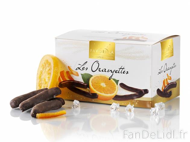 Les orangettes , prezzo 3.49 € per 200 g, 1 kg = 17,45 € EUR.