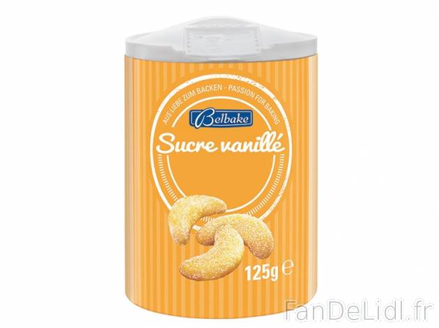 Sucre vanillé , prezzo 0.99 € per 125 g, 1 kg = 7,92 € EUR. 
- Pratique avec ...