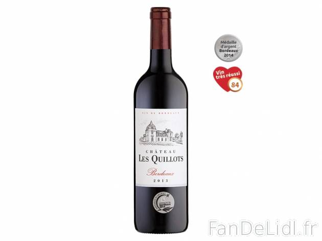 Bordeaux Château Les Quillots 2013 AOC , prezzo 2.99 &#8364; 
- Temp&eacute;rature ...