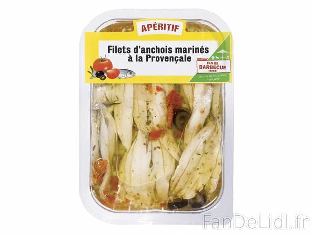 Filets d&apos;anchois marinés , prezzo 2.49 € per 200 g au choix, 1 kg = ...