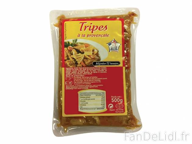 Tripes à la provençale , prezzo 2.99 € per 500 g, 1 kg = 5,98 € EUR. 
- Inédit ...