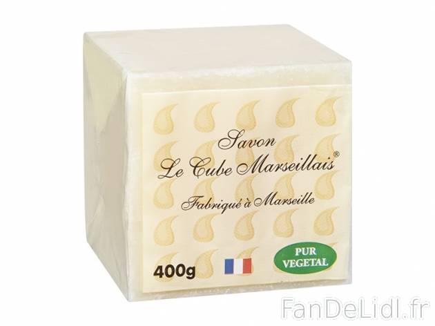 Le cube marseillais savon de Marseille , prezzo 1.99 € per 400 g, 1 kg = 4,98 ...