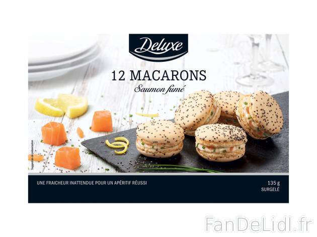 Macarons au saumon fumé , le prix 4.29 € 
- Inédit chez Lidl
Caractéristiques

- ...