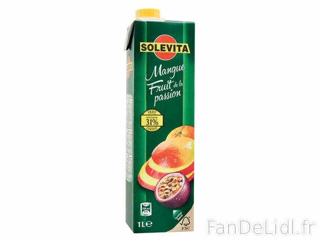 Nectar mangue-orange-fruits de la passion , prezzo 1.19 € per La brique de 1 L