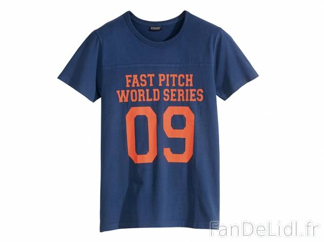 T-shirt , prezzo 3.99 € per L&apos;unité au choix 
- Ex. : 100 % coton 
- ...