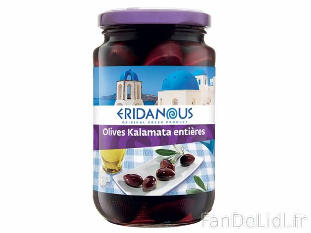 Olives Kalamata entières , prezzo 1.49 € per 200 g (PNE), 1 kg = 7,45 € EUR. ...