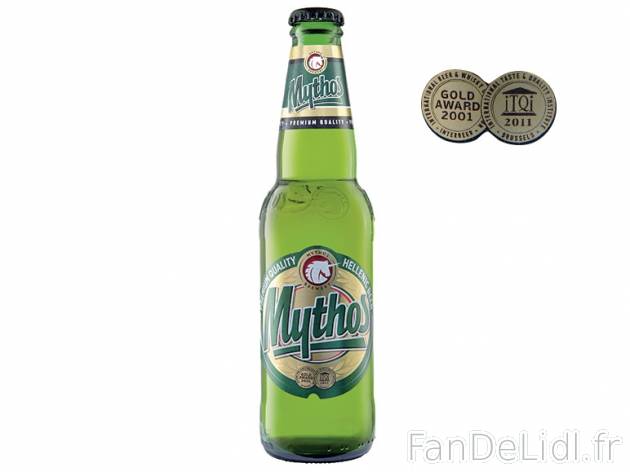 Bière Mythos , prezzo 0.79 € per 33 cl, 1 L = 2,39 € EUR. 
- 4,7 % Vol. 
- ...