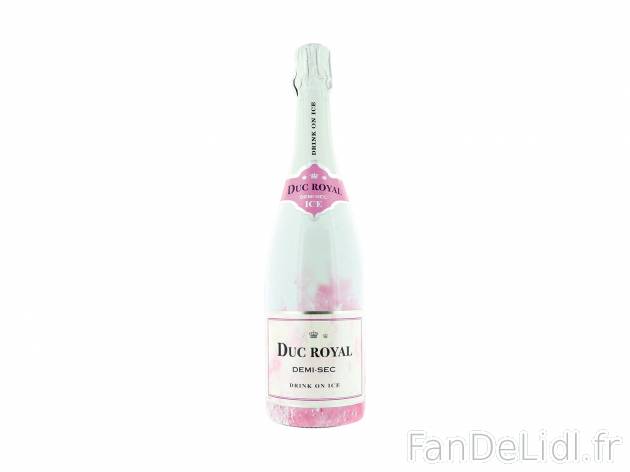 Duc royal vin mousseux demi-sec Ice rosé  chez , le prix 3.89 €  
-  11 % Vol