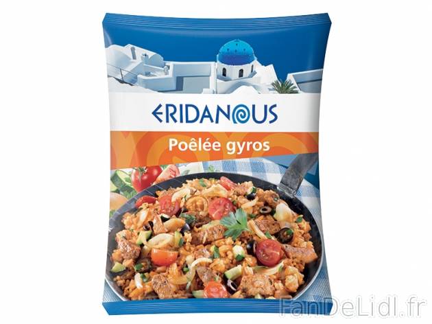 Poêlée gyros , prezzo 2.49 € per 750 g, 1 kg = 3,32 € EUR. 
- Composée de ...