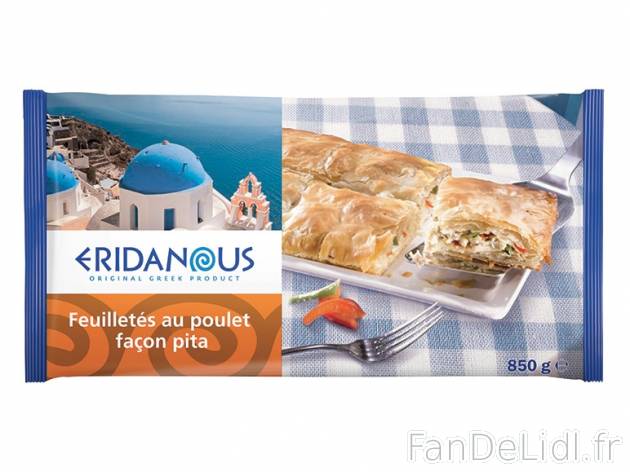 Feuilleté façon pita au poulet , prezzo 3.99 € per 850 g, 1 kg = 4,69 € EUR. ...