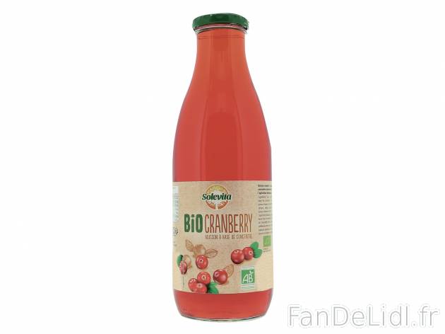 Boisson de cranberry à base de jus concentré Bio chez , le prix 1.69 € 

Caractéristiques

- ...