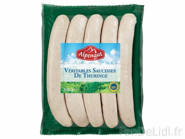 5 véritables saucisses cuites de Thuringe IGP , prezzo 2.79 € per 500 g, 1 kg ...