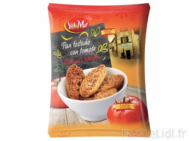 Pain grillé , prezzo 0.89 € per 160 g au choix, 1 kg = 5,56 € EUR. 
- Au choix ...