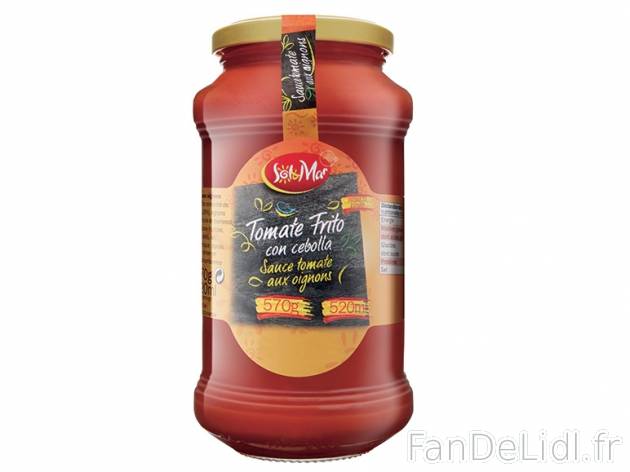 Sauce tomate aux oignons , prezzo 1.93 € per Soit le lot de 2 pots de 570 g, 1 ...