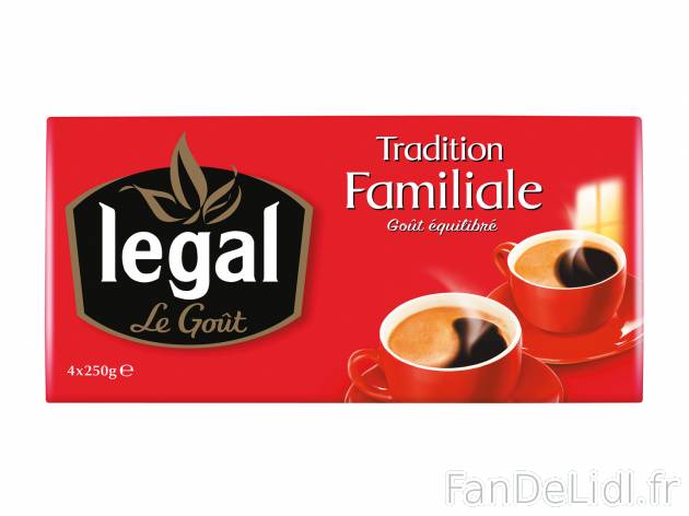 Legal café moulu Tradition familiale , le prix 4.07 €