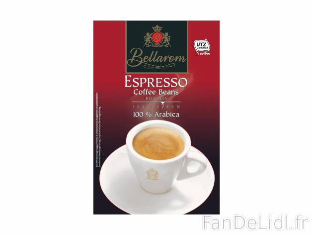 Café espresso en grains , le prix 4.79 €  

Caractéristiques

- utz