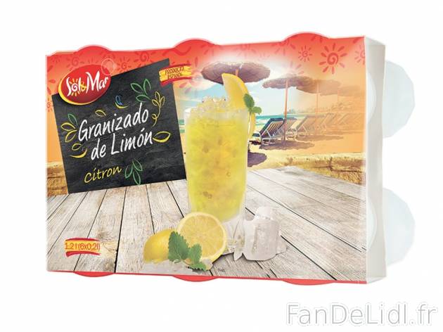 6 boissons glacées saveur citron , prezzo 1.99 € per 6 x 20 cl, 1 L = 1,66 € ...