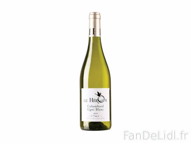 Côtes de Gascogne Le Héron Colombard Ugni Blanc 2019 , le prix 3.29 €