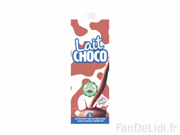Lait chocolaté , le prix 1.19 €  

Caractéristiques

- lait_origine_france