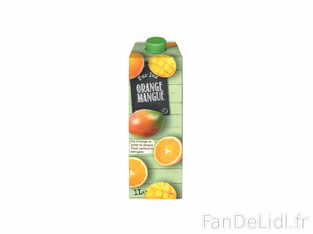 Pur jus orange-mangue , le prix 1.69 € 

Caractéristiques

- Rayon frais
- ...