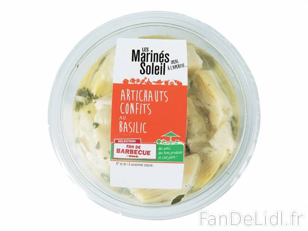 Les marinés soleil , prezzo 1.49 € per 120 g au choix, 1 kg = 12,42 € EUR. ...