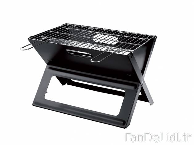 Barbecue pliant , prezzo 17.99 € per L&apos;unité 
- Le charbon brûle rapidement ...
