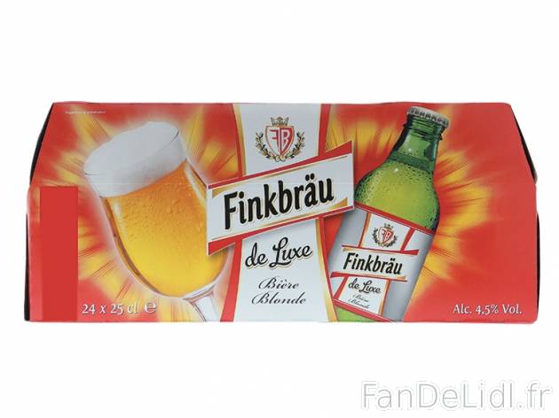 24 Bières Blondes Finkbräu , prezzo 5.99 &#8364; per 24 x 25 cl, 1 L = 1,00 ...