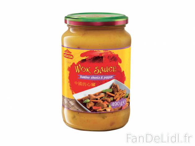 Sauce pour wok , le prix 1.49 €  
-  Variétés au choix