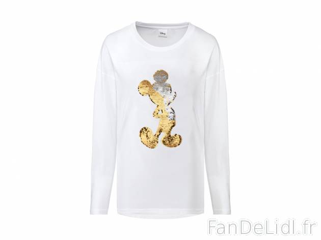 T-shirt manches longues Disney , le prix 8.99 € 
- Ex. 95 % coton et 5 % élasthanne ...