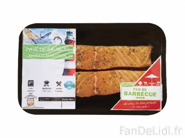 2 pavés de saumon marinés , prezzo 4.49 € per 280 g au choix, 1 kg = 16,04 € ...