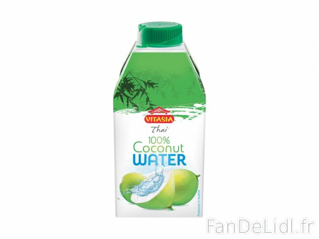 Eau de coco , le prix 1.09 €  
-  Inédit chez Lidl