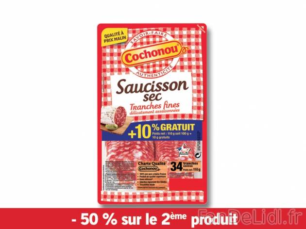 Cochonou saucisson sec ou rosette en tranches , prezzo 2.04 € per Soit le lot ...