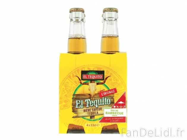 4 bières aromatisées à la tequila , prezzo 3.79 € per 4 x 33 cl, 1 L = 2,87 ...