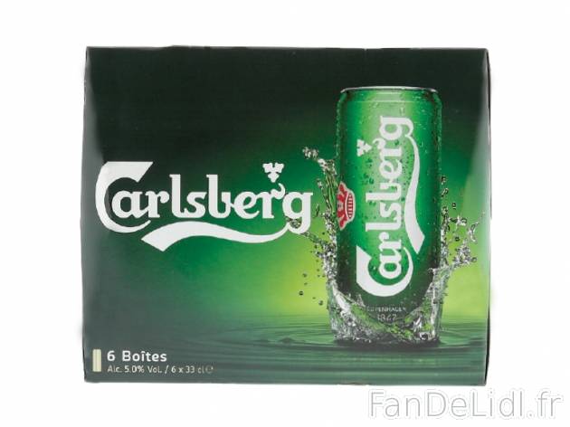 6 bières Carlsberg , prezzo 3.96 € per 6 x 33 cl, 1 L = 2,00 € EUR. 
- 5 % ...