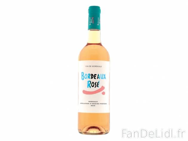 Bordeaux Rosé AOP , prezzo 2.39 € 
- Température optimale de dégustation : ...