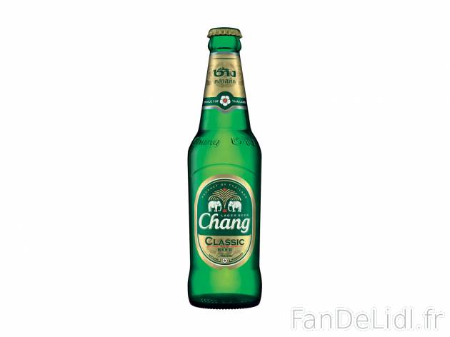 Bière Chang , le prix 0.99 &#8364;  
-  5 % Vol.