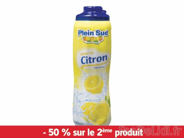 Sirop de citron , prezzo 2.38 € per Soit le lot de 2 x 75 cl, 1 L = 1,59 € EUR. ...