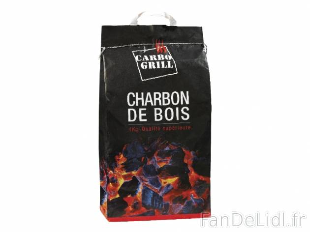 Charbon de bois , prezzo 3.99 € per Le sac de 4 kg, 1 kg = 1,00 € EUR.
