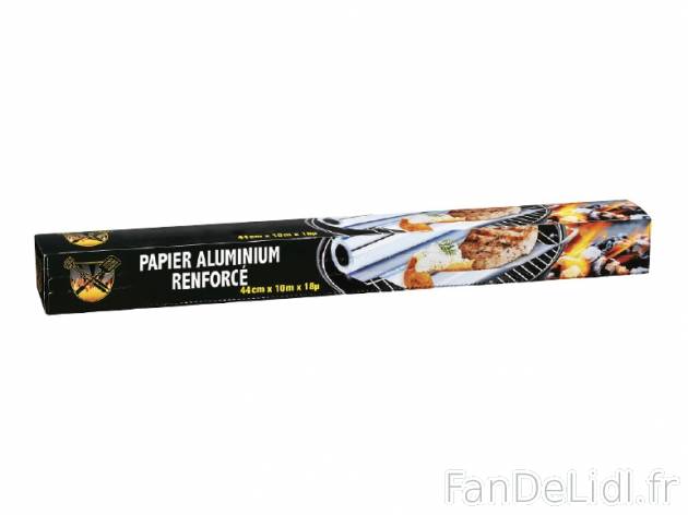 Papier aluminium renforcé , prezzo 1.49 € per Le rouleau de 44 cm x 10 m 
- ...