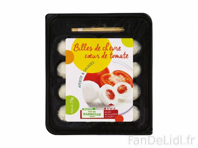 Billes de chèvre1 , prezzo 1.79 € per 75 g au choix 
- Au choix : tomate (19,4 ...