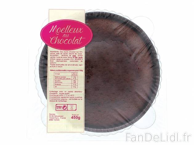 Moelleux au chocolat , prezzo 2.99 € per 450 g, 1 kg = 6,64 € EUR. 
- Pur beurre ...