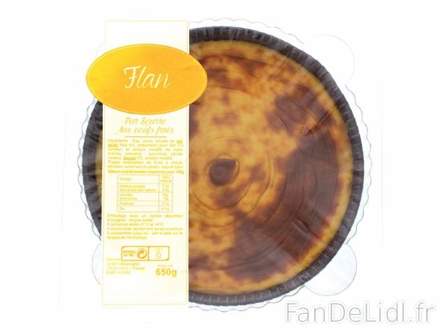 Flan pâtissier , prezzo 2.49 € per 650 g, 1 kg = 3,83 € EUR.  
-      Pur beurre