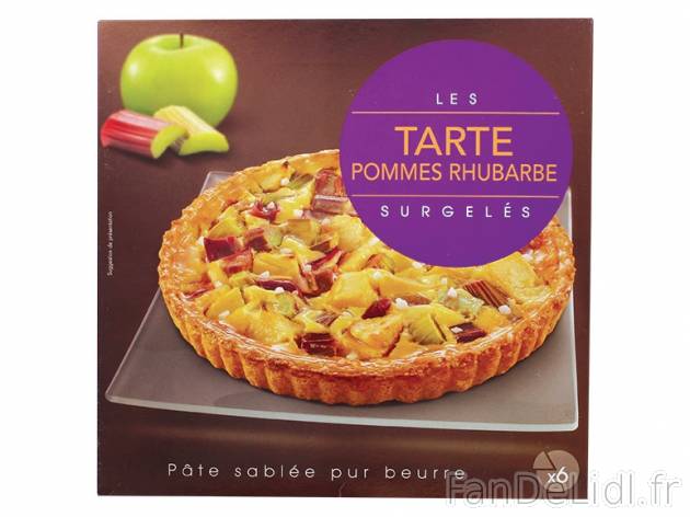 Tarte pommes-rhubarbe ou normande , prezzo 3.49 € per 480/500 g au choix, 1 kg ...