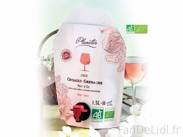 Oc Cinsault-Grenache Rosé Bio 2015 IGP , prezzo 5.99 &#8364; 
- Temp&eacute;rature ...