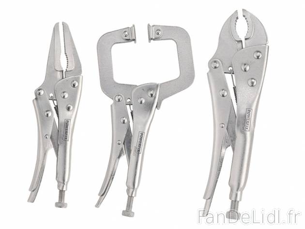 3 pinces-étaux , prezzo 6.99 € per Le set 
- En acier carbone 
- Pour plier ...